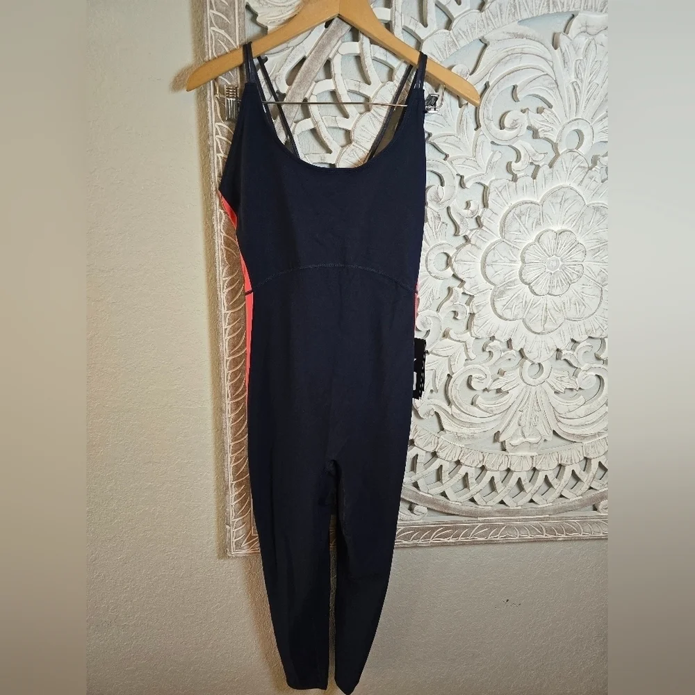 Fourlaps Re-Up  Elevate Training Jumpsuit Navy Scoop Neck size L NWT $128